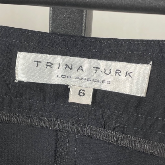 Trina Turk Pants Womens 6 black wide leg designer vintage classic - Picture 4 of 8